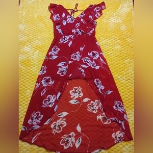 Maurices Red Floral Maxi Dress